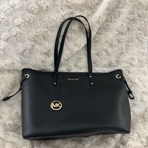Michael Kors Black Leather Tote Bag